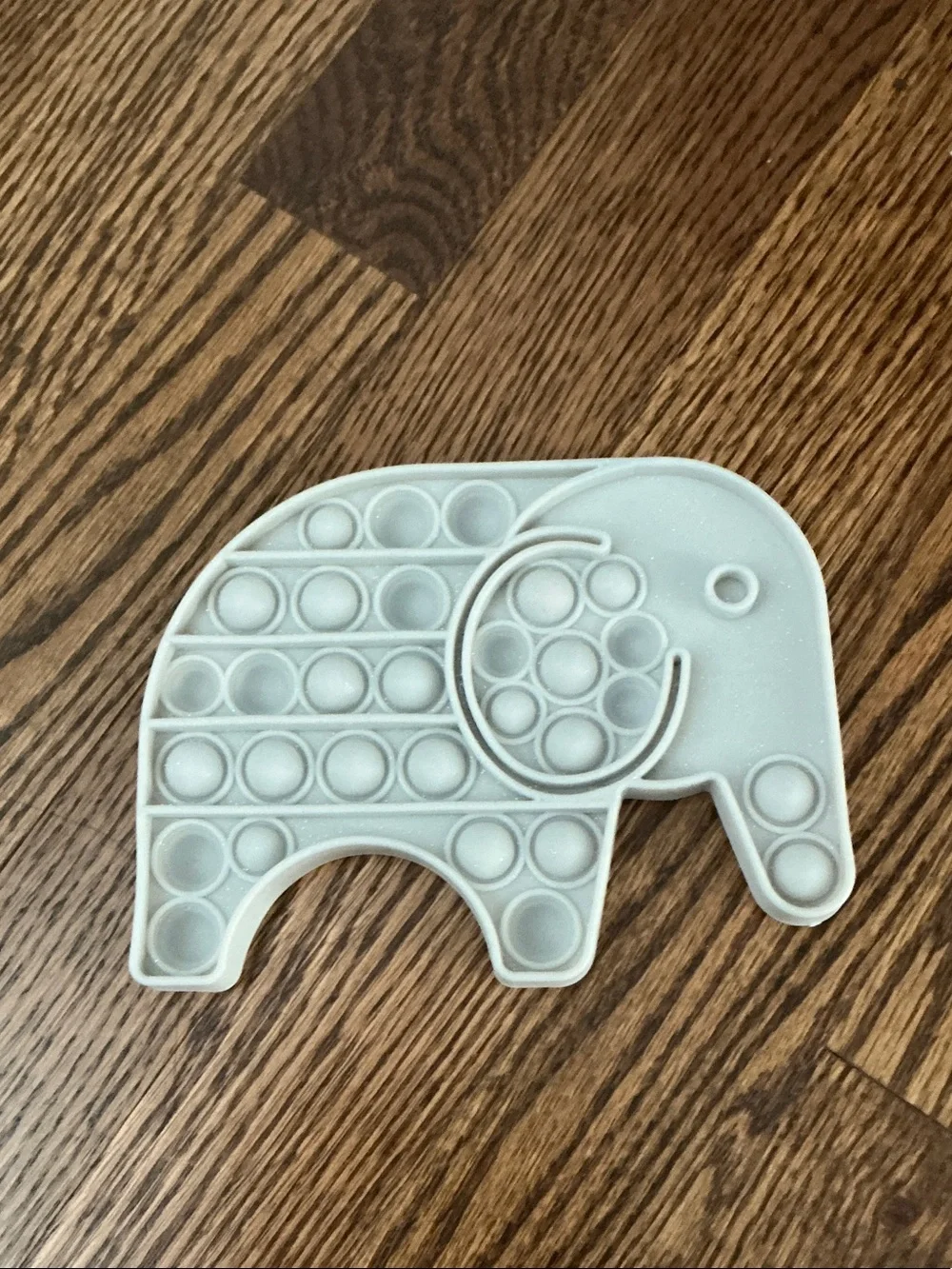 Elephant Shaped Pop It Fidget Toy - Light Pearl Gray